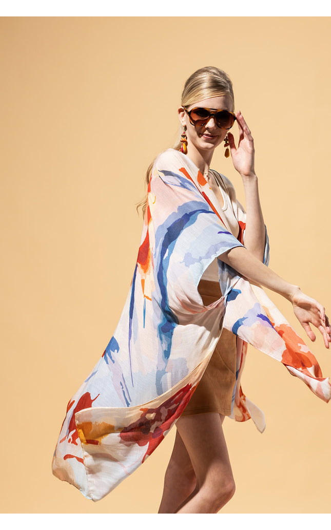 Vivid Aquarelle Kimono