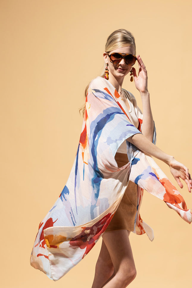 Vivid Aquarelle Kimono