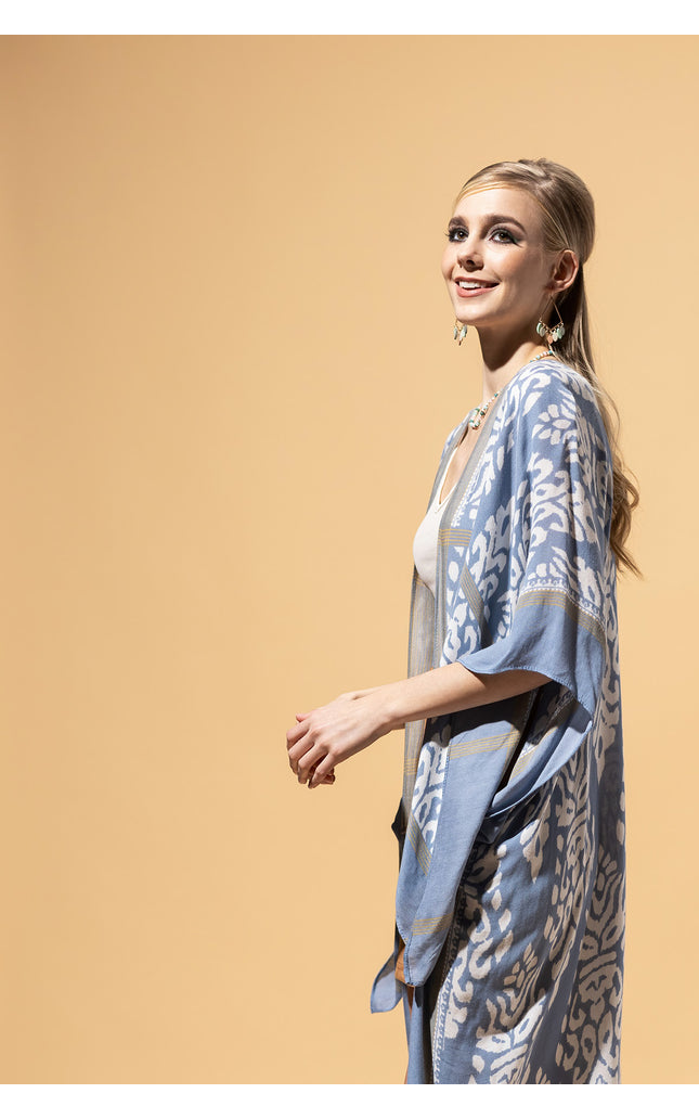 Serenity Damask Duster Kimono