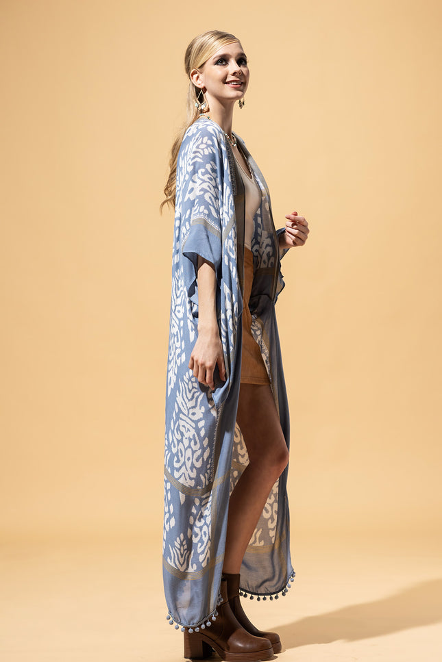 Serenity Damask Duster Kimono
