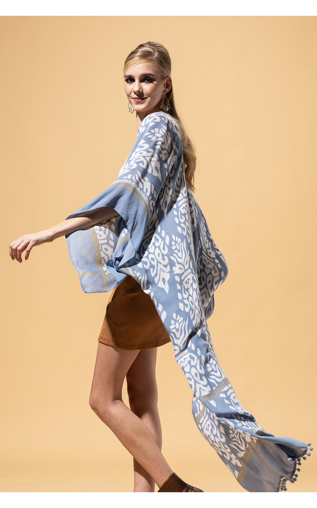 Serenity Damask Duster Kimono