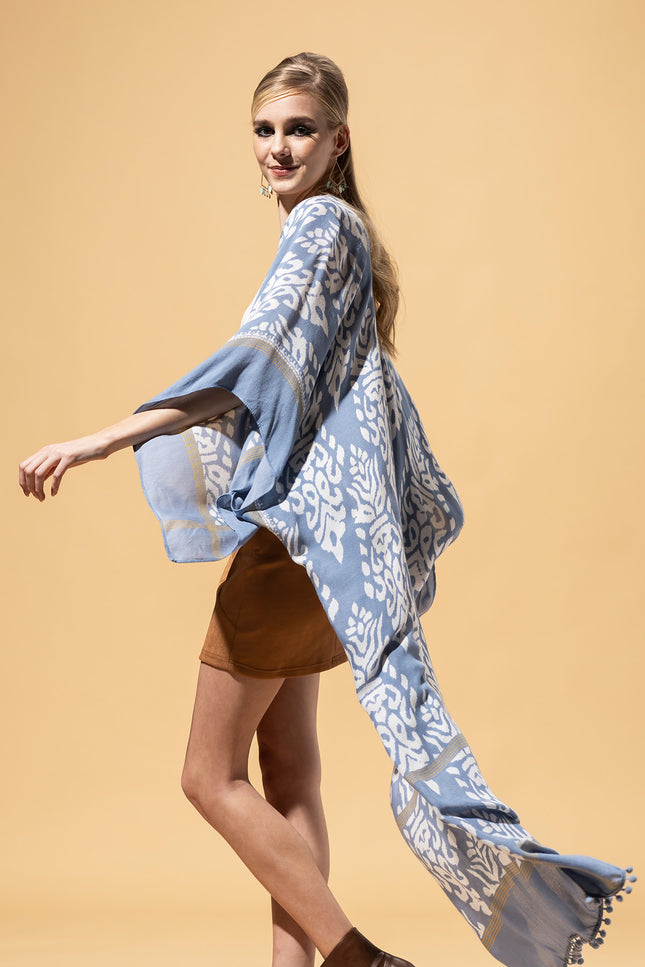 Serenity Damask Duster Kimono