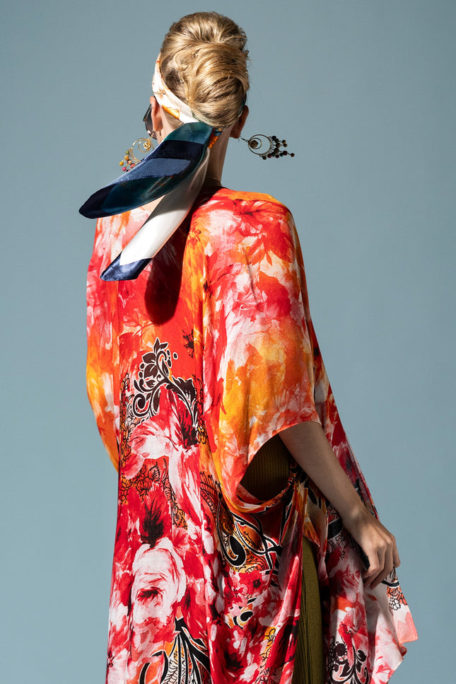 Fiery Rose Kimono