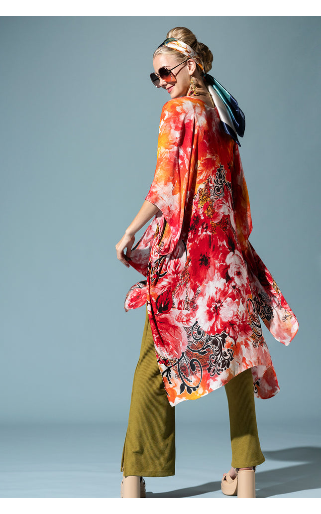 Fiery Rose Kimono