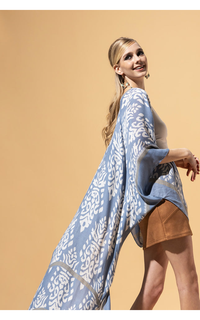 Serenity Damask Duster Kimono