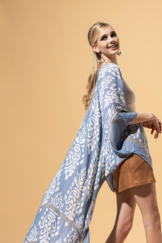 Serenity Damask Duster Kimono