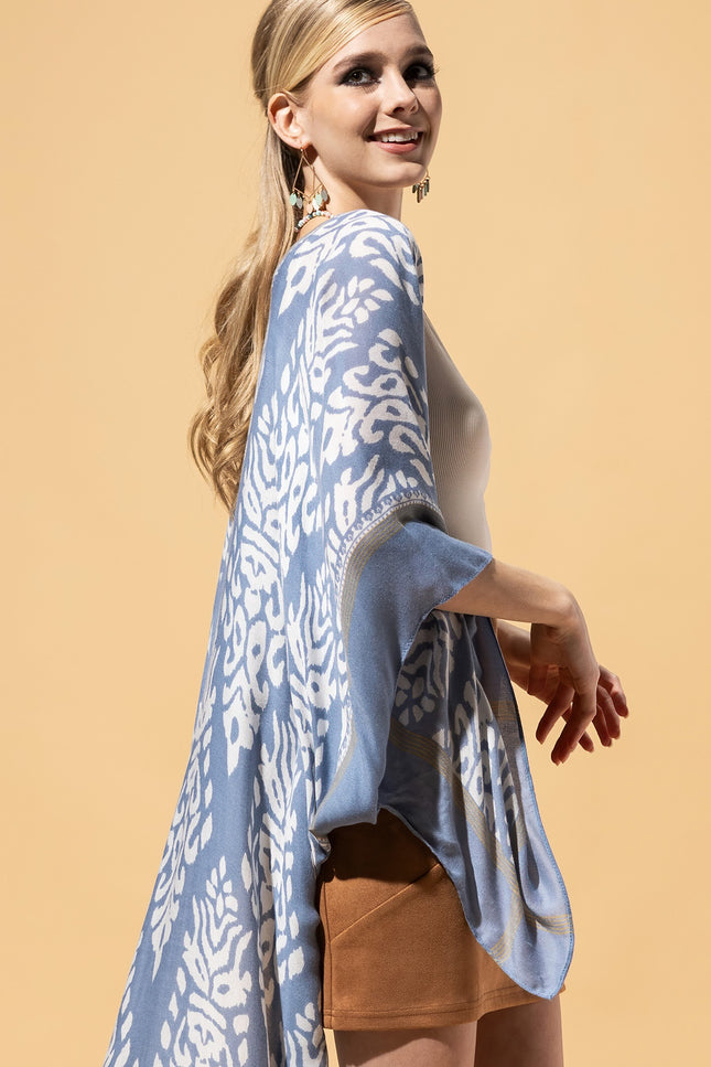 Serenity Damask Duster Kimono