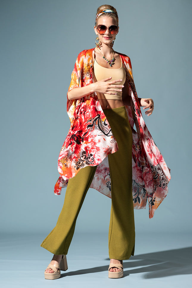 Fiery Rose Kimono