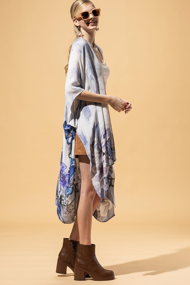Whispering Bloom Ombre Kimono