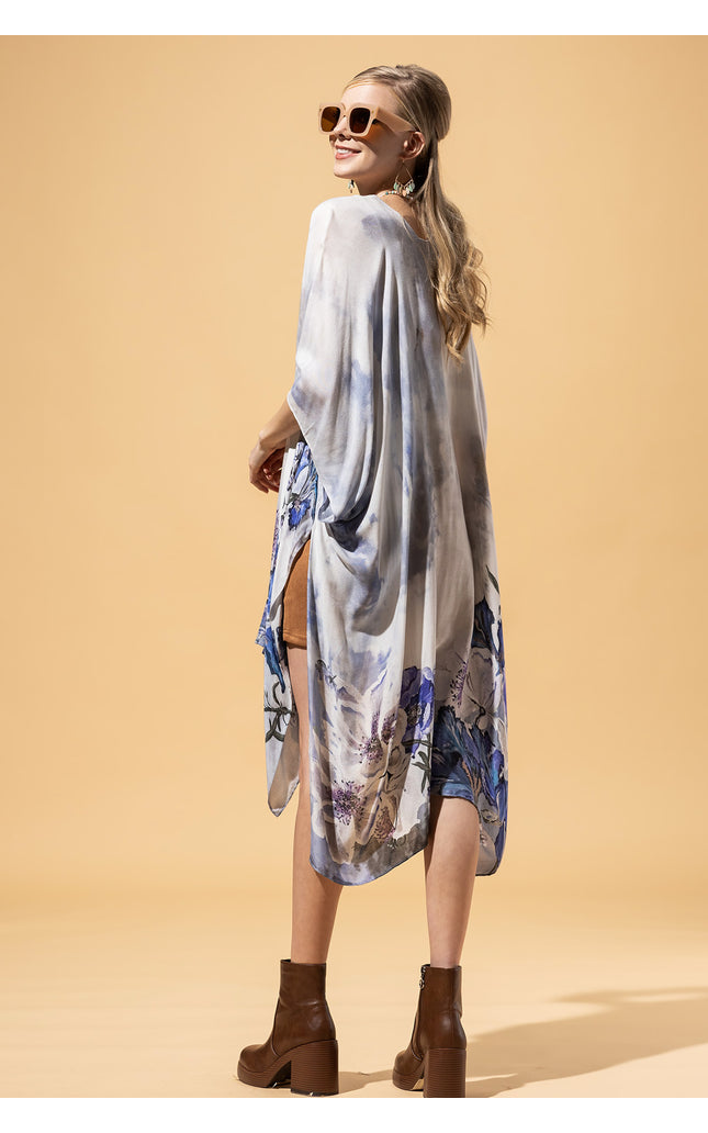 Whispering Bloom Ombre Kimono