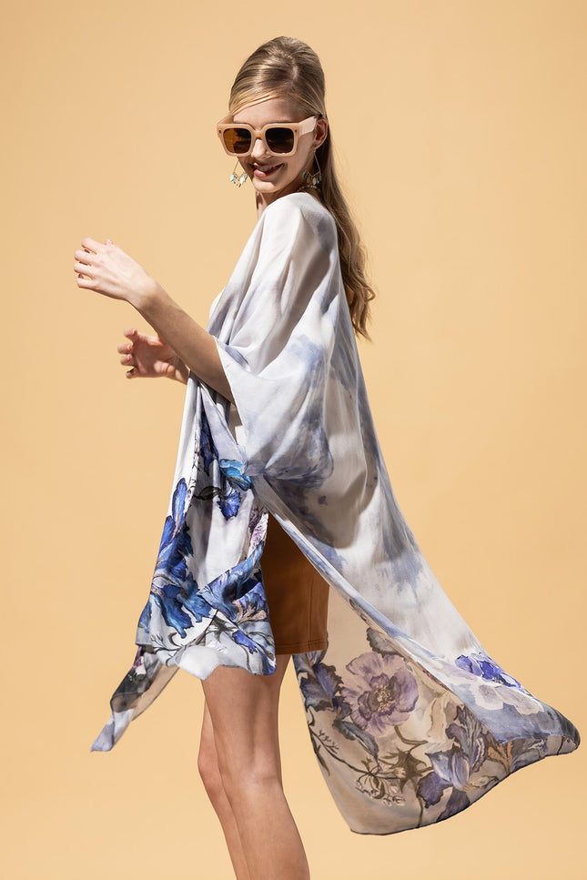 Whispering Bloom Ombre Kimono
