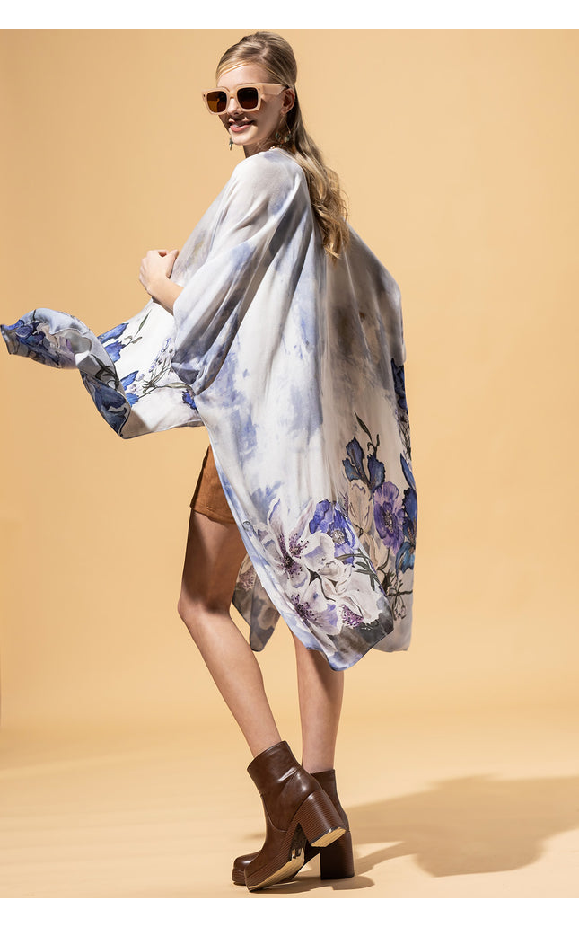 Whispering Bloom Ombre Kimono