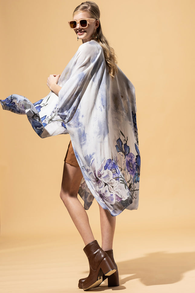 Whispering Bloom Ombre Kimono