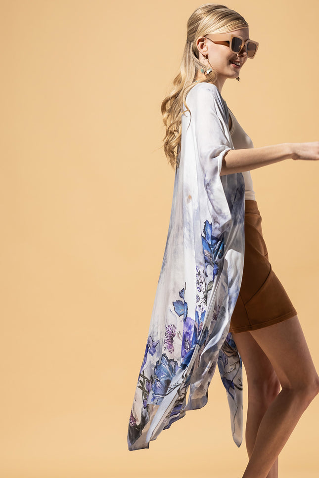 Whispering Bloom Ombre Kimono