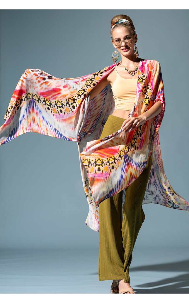 Vibrant Ethnic Kimono