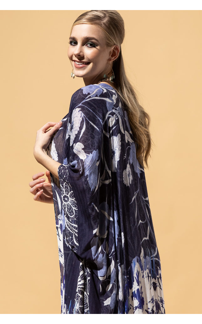Indigo Floral Kimono