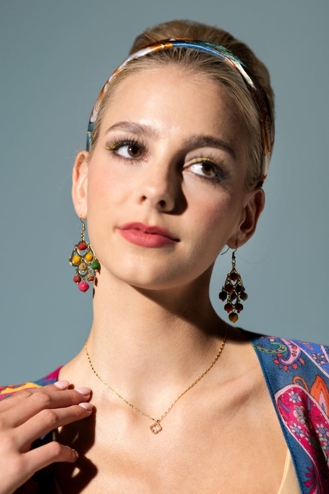 18k gold-plated Clover Pendant Necklace
