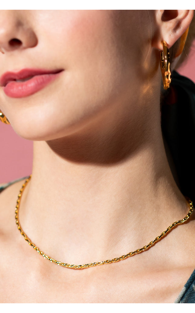 18K Gold Plated Toggle Chain Necklace