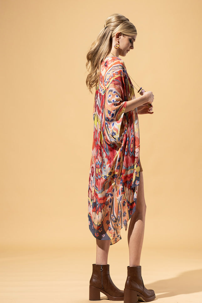 Vibrant Ethereal Butterfly Kimono