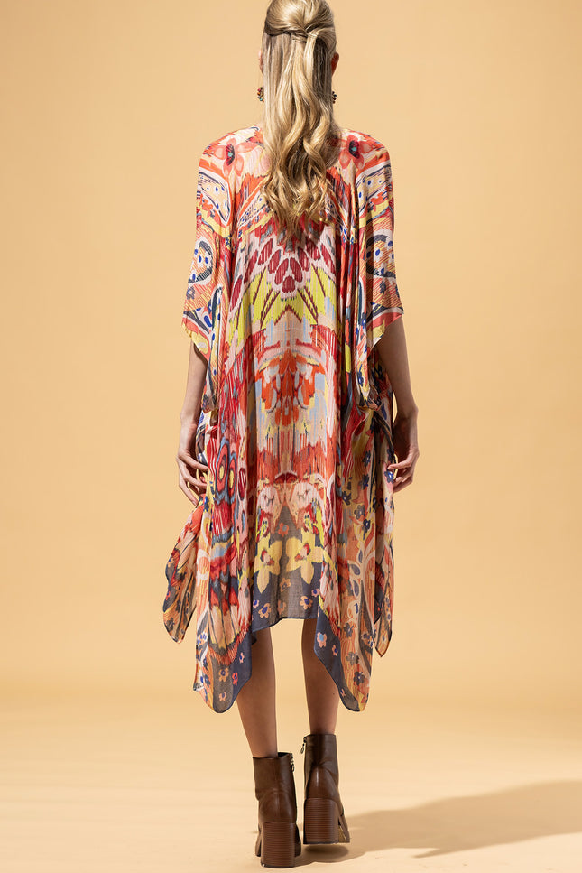 Vibrant Ethereal Butterfly Kimono