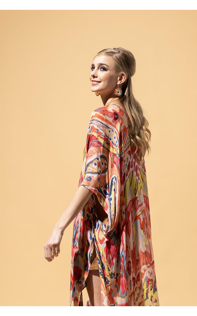 Vibrant Ethereal Butterfly Kimono