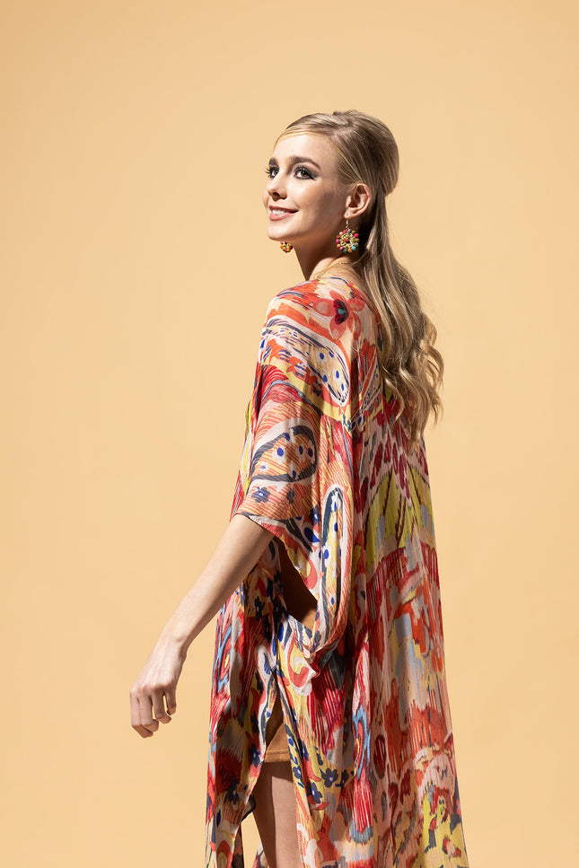 Vibrant Ethereal Butterfly Kimono