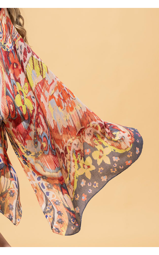Vibrant Ethereal Butterfly Kimono