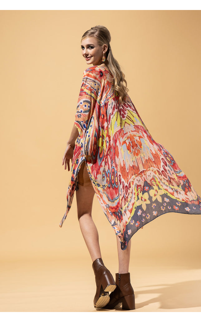 Vibrant Ethereal Butterfly Kimono
