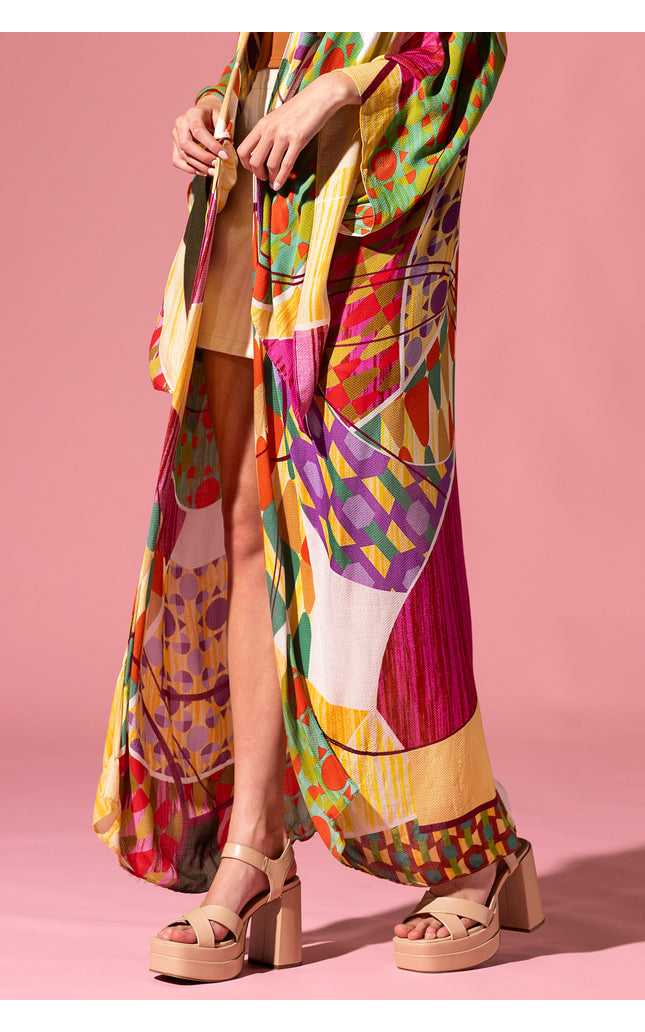 Geo Angel Jacquard  Kimono