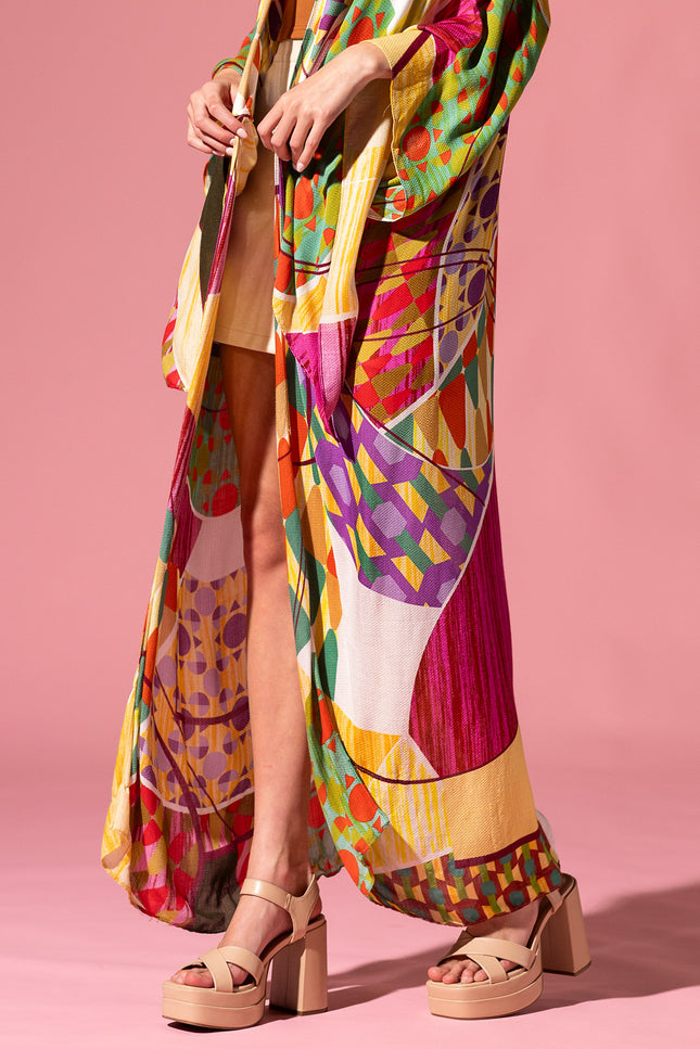 Geo Angel Jacquard  Kimono