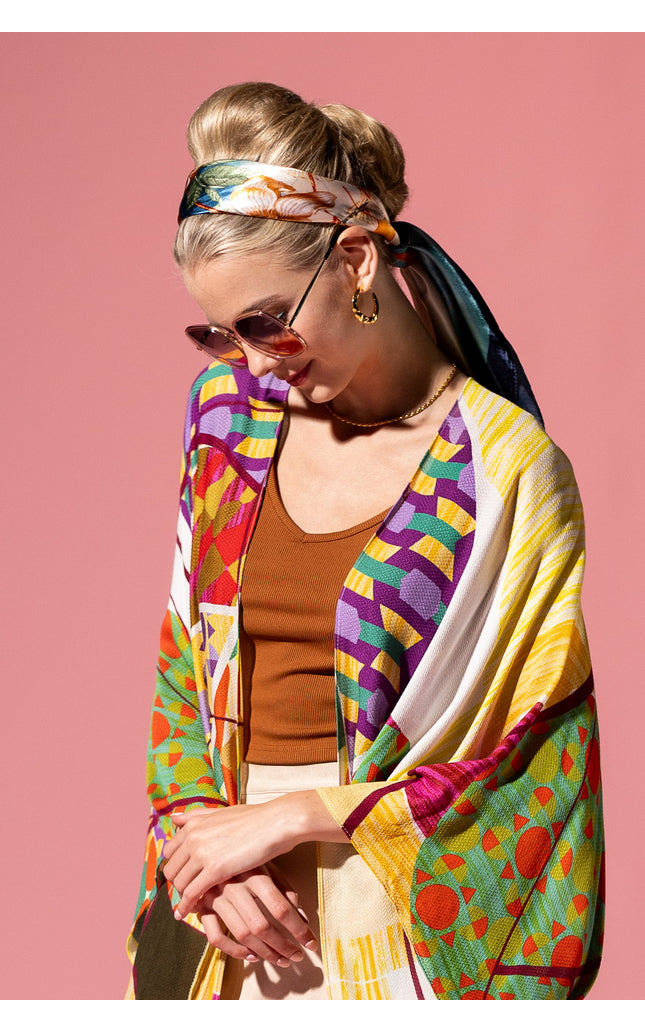 Geo Angel Jacquard  Kimono