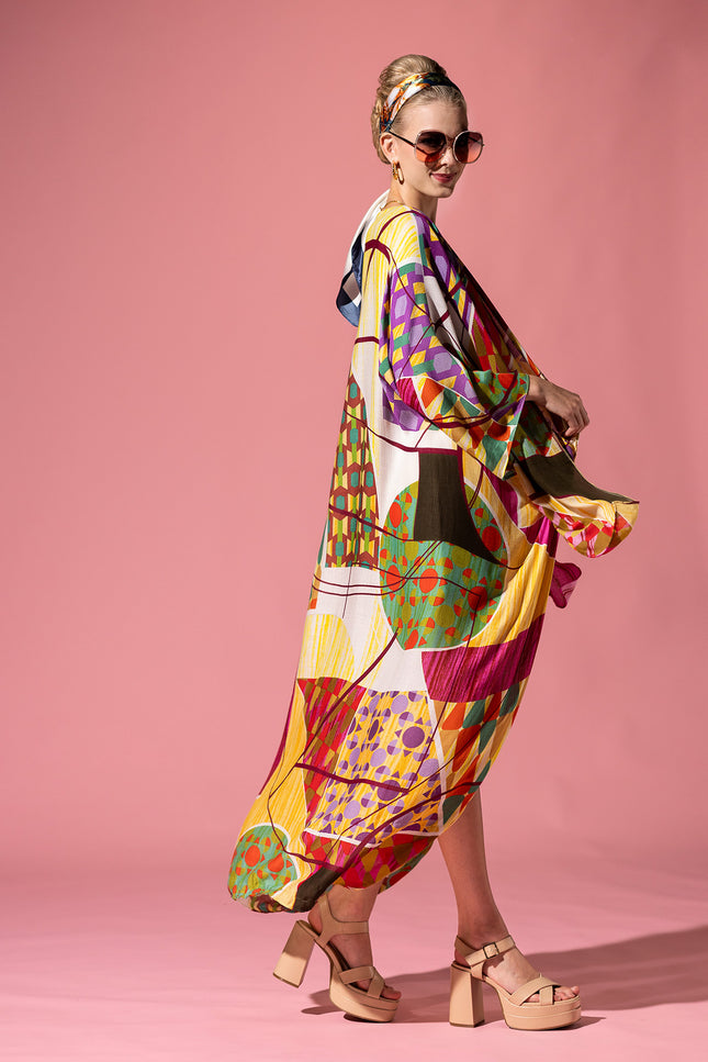Geo Angel Jacquard  Kimono