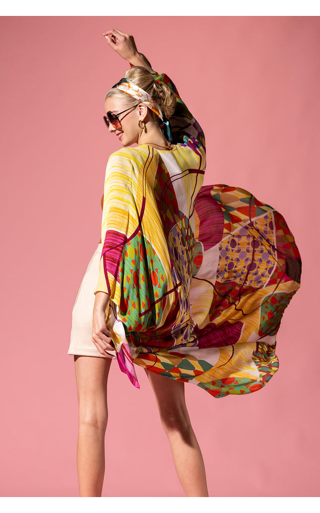 Geo Angel Jacquard  Kimono