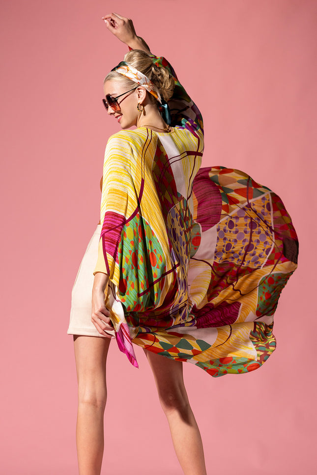 Geo Angel Jacquard  Kimono