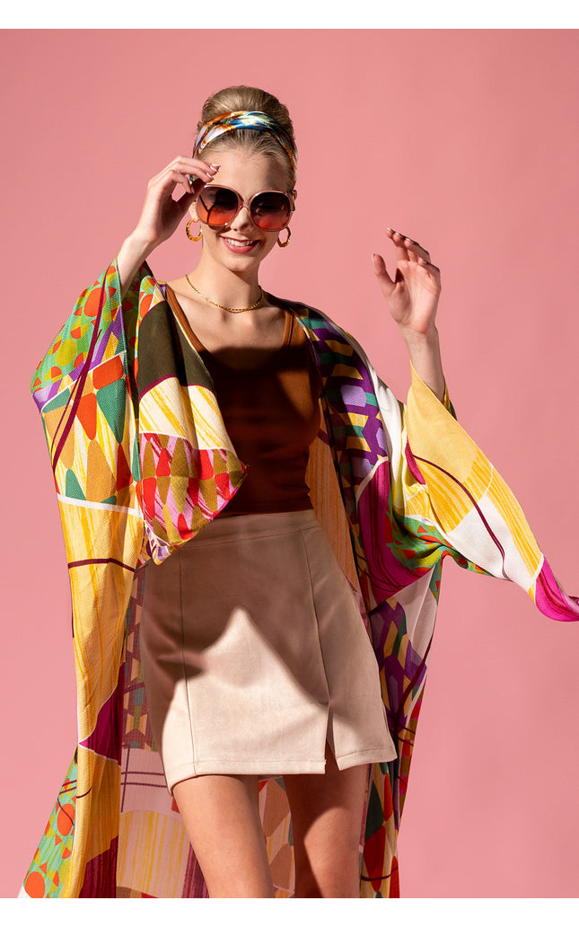 Geo Angel Jacquard  Kimono