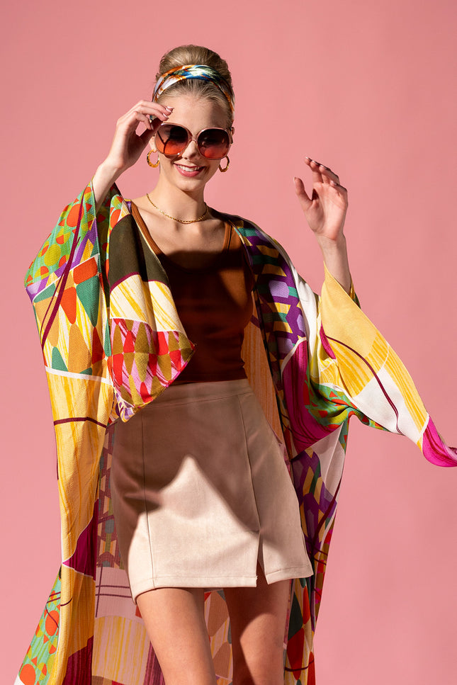 Geo Angel Jacquard  Kimono