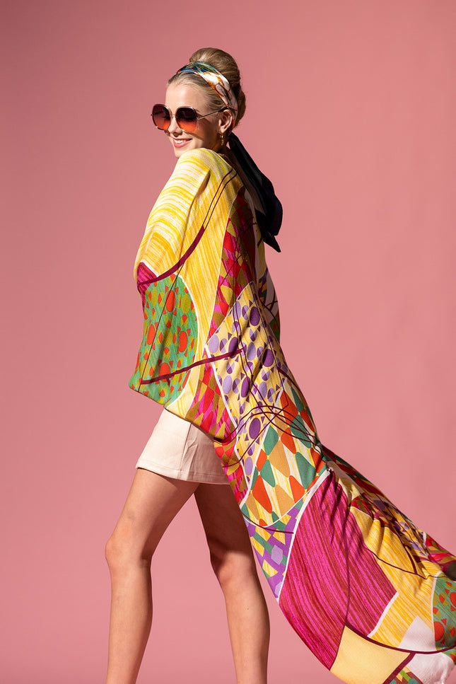 Geo Angel Jacquard  Kimono