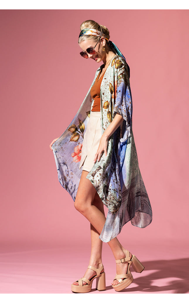 Artistic Bloom Kimono
