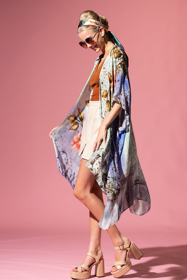 Artistic Bloom Kimono
