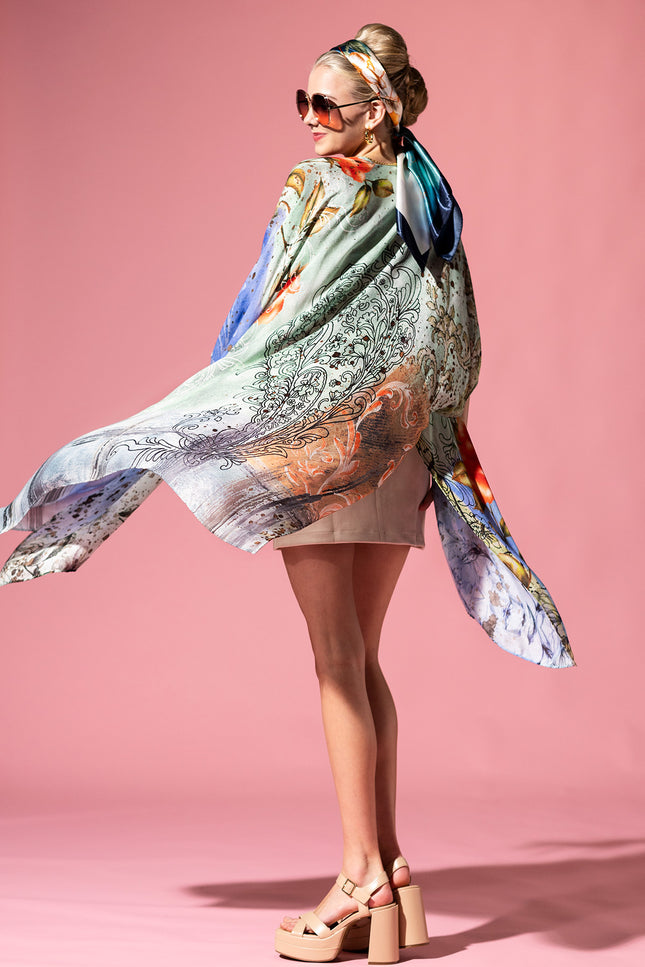 Artistic Bloom Kimono