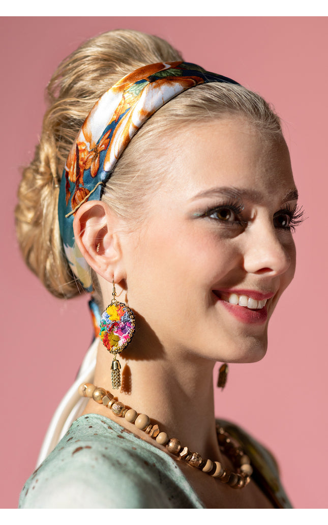 Bohemian Patchwork Tassel Earrings