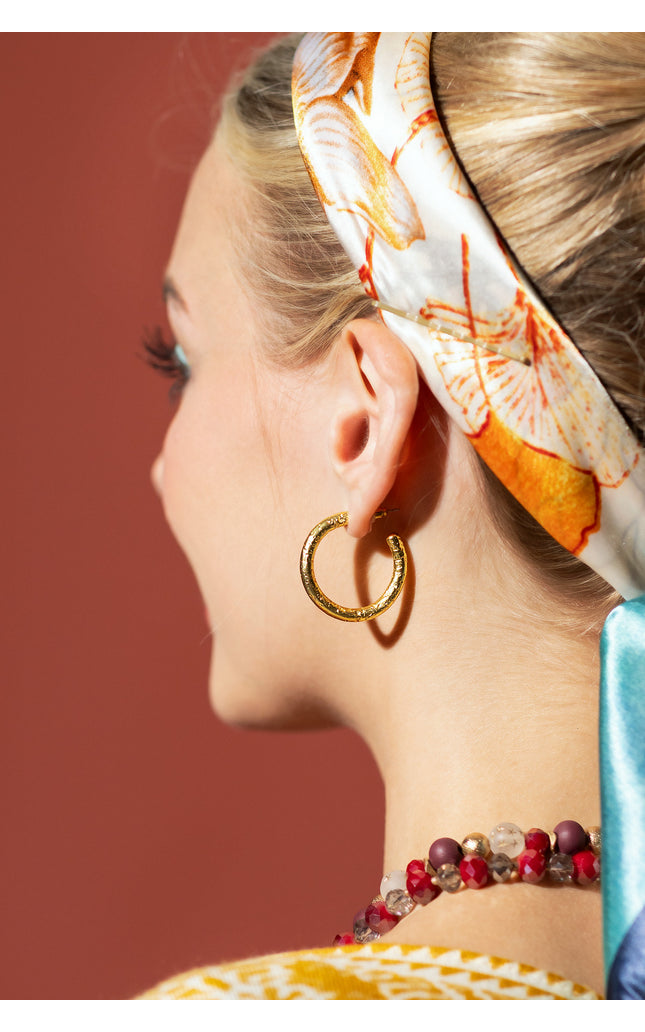 Textured Hoop Earrings