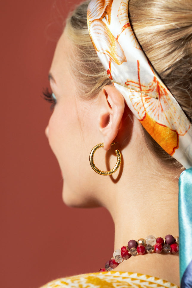 Textured Hoop Earrings
