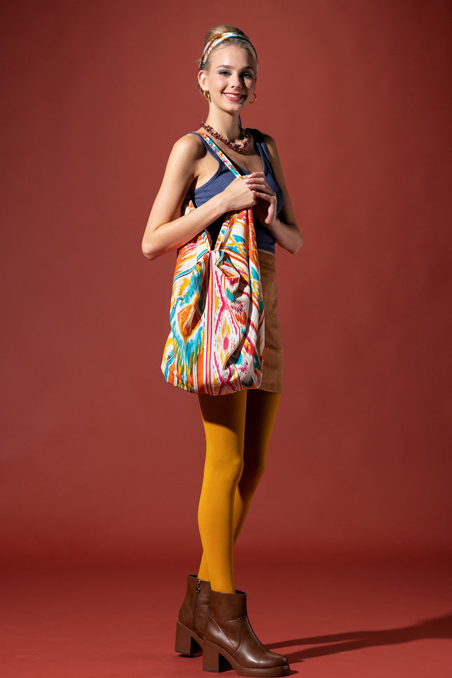 Vibrant Stripe Hobo Bag