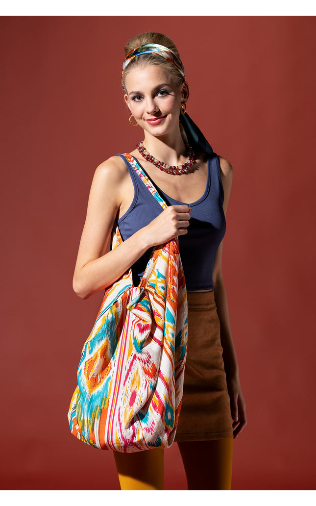 Vibrant Stripe Hobo Bag