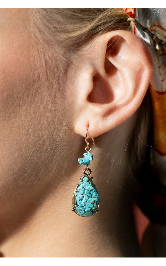 Turquoise Teardrop Earrings