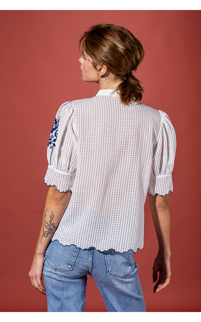 Savannah Sunshine Embroidered Top