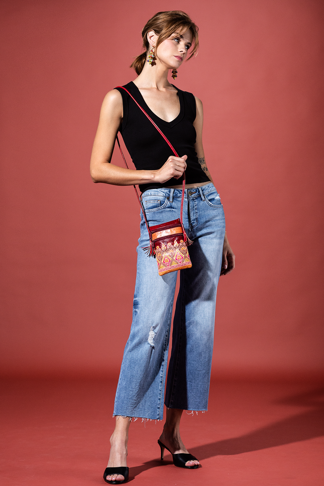 Crimson Caravan Cellphone Bag