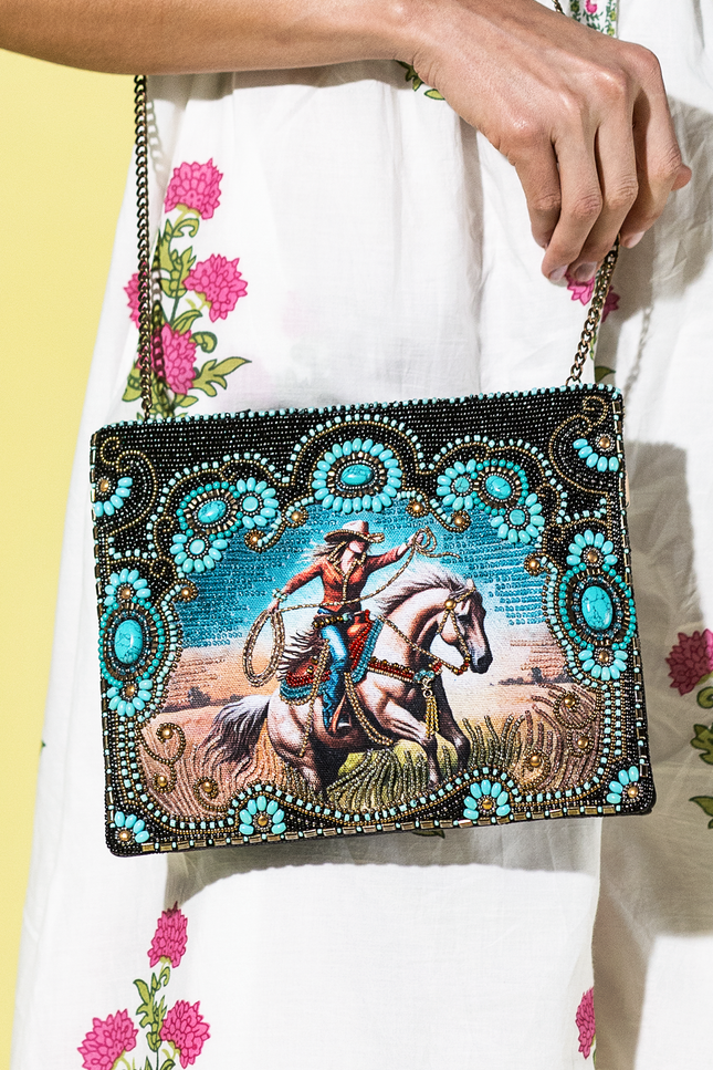 Turquoise Trailblazer Beaded Crossbody