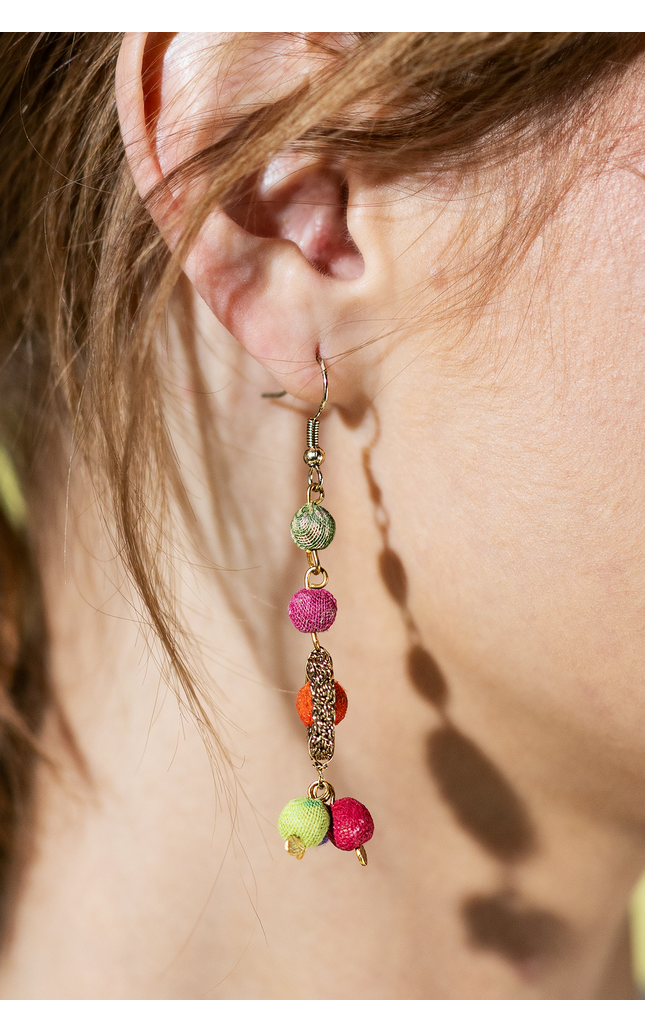 Upcycled Rustic Harmony Earrings